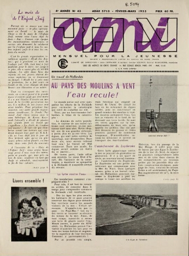 Ami : Mensuel pour la Jeunesse. Vol.04 N°43 (01 févr. 1953)